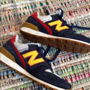New Balance Blue and Red Retro Sneakers